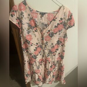 Blush Floral Print Romper - Lilly Rose